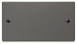 Black Nickel 2 Gang Blank Plate - SE Home