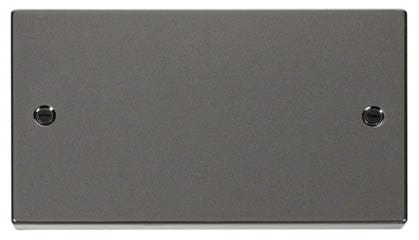 Black Nickel 2 Gang Blank Plate - SE Home
