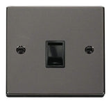 Black Nickel Rj11 Socket - Black Trim - SE Home