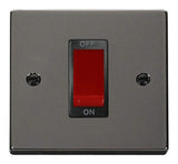 Black Nickel 1 Gang Size 45A Switch - Black Trim - SE Home