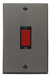 Black Nickel 2 Gang Size 45A Switch - Black Trim - SE Home