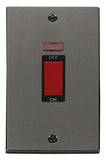 Black Nickel 2 Gang Size 45A Switch With Neon - Black Trim - SE Home
