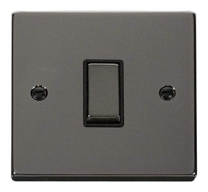 Black Nickel 10A 1 Gang 2 Way Ingot Light Switch - Black Trim - SE Home