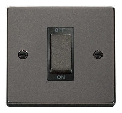 Black Nickel 1 Gang Ingot Size 45A Switch - Black Trim - SE Home