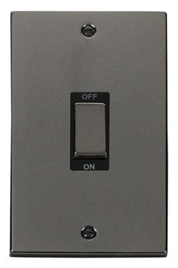 Black Nickel 2 Gang Ingot Size 45A Switch - Black Trim - SE Home