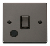 Black Nickel 1 Gang 20A Ingot DP Switch With Flex - Black Trim - SE Home