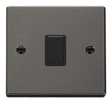 Black Nickel - Black Inserts Black Nickel 1 Gang 20A DP Switch - Black Trim