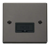 Black Nickel 13A Fused Connection Unit - Black Trim - SE Home