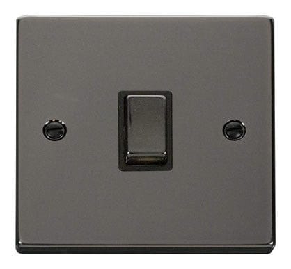Black Nickel 1 Gang 20A Ingot DP Switch - Black Trim - SE Home