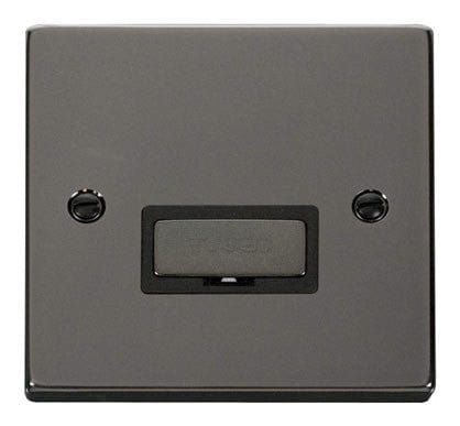 Black Nickel 13A Fused Ingot Connection Unit - Black Trim - SE Home