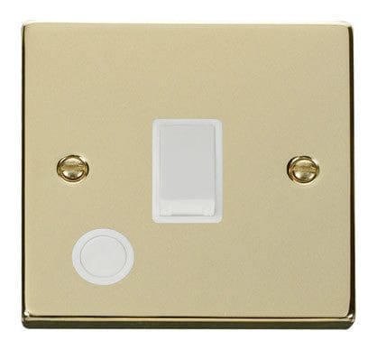 Polished Brass - White Inserts Polished Brass 1 Gang 20A DP Switch With Flex - White Trim