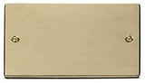 Polished Brass 2 Gang Blank Plate - SE Home