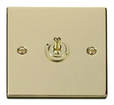 Polished Brass 1 Gang 2 Way 10AX Toggle Light Switch - SE Home