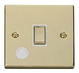 Polished Brass 1 Gang 20A Ingot DP Switch With Flex - White Trim - SE Home