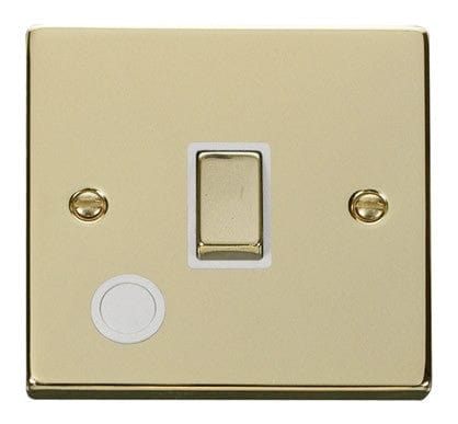 Polished Brass 1 Gang 20A Ingot DP Switch With Flex - White Trim - SE Home