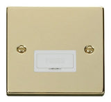 Polished Brass - White Inserts Polished Brass 13A Fused Connection Unit - White Trim