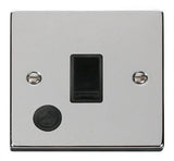 Polished Chrome 1 Gang 20A DP Switch With Flex - Black Trim - SE Home