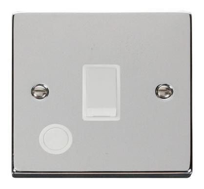 Polished Chrome - White Inserts Polished Chrome 1 Gang 20A DP Switch With Flex - White Trim