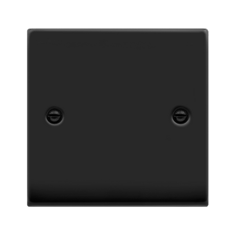 Matt Black 1 Gang Blank Plate - SE Home
