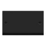 Matt Black 2 Gang Blank Plate - SE Home
