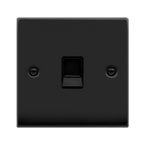 Matt Black - Black Inserts Matt Black Rj11 Socket - Black Trim