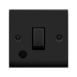Matt Black 1 Gang 20A Ingot DP Switch With Flex - Black Trim - SE Home