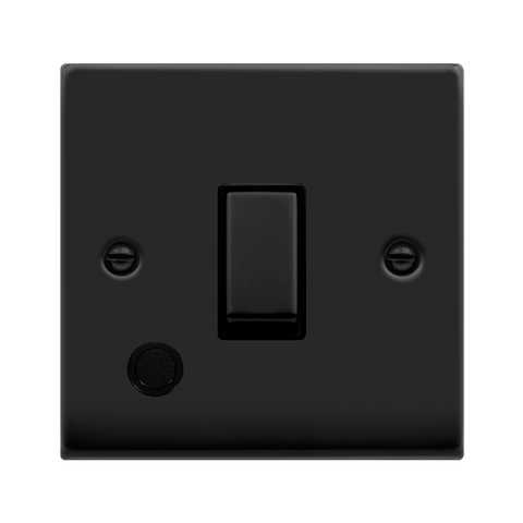 Matt Black 1 Gang 20A Ingot DP Switch With Flex - Black Trim - SE Home