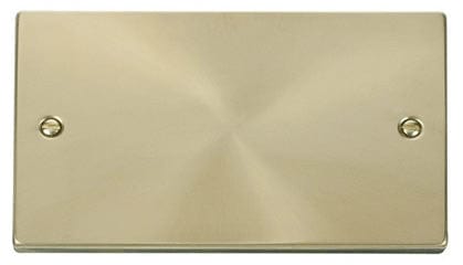 Satin Brass 2 Gang Blank Plate - SE Home