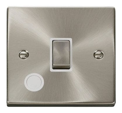 Satin Chrome 1 Gang 20A Ingot DP Switch With Flex - White Trim - SE Home