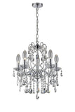 5 LED Large Bathroom Ceiling Chandelier Light in Polished Chrome Finish