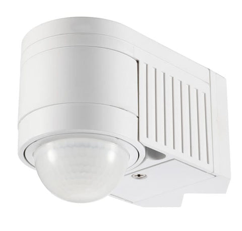 Outdoor Lighting Zinc Alia White IP44 Corner Motion Sensor 12m 360 Degrees 1200W