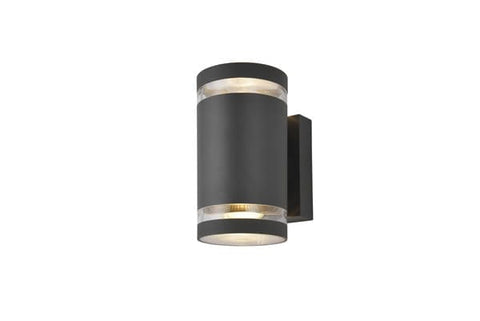 Outdoor Lighting Lens 2 Light Up and Down External Wall Fitting in a Anthracite Finish