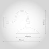 Argyll Industrial Wall Light Pure White - SE Home