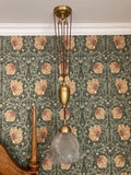 D'Arblay Brass French Rise and Fall Large Scalloped Dome Dining Room Pendant Light - SE Home