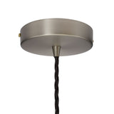 French Grey Worcester Painted Pendant Light - Brushed Chrome Lamp Holder & Ceiling Rose - SE Home