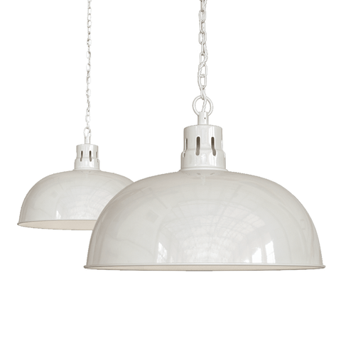 Berwick Rustic Dome Pendant Light Clay White Cream