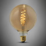 LED Vintage Bulbs 4W E27 ES Vintage Edison G125 LED Light Bulb 1800K Spiral Filament High CRI Dimmable
