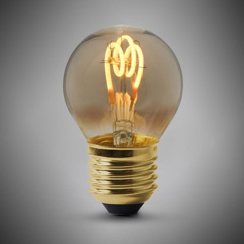 LED Vintage Bulbs 2w E27 ES Vintage Edison Golf Ball LED Light Bulb 1800K T-Spiral Filament High CRI Dimmable