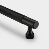Knurled Brass Cupboard Bar Handle - Black - Hole Centre 320mm - SE Home