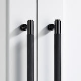 5 PACK - Knurled Brass Cupboard Bar Handle - Black - Hole Centre 128mm - SE Home