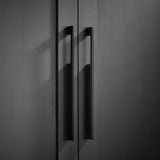 Slimline Square Brass Cupboard Bar Handle - Black - Hole Centre 640mm - SE Home