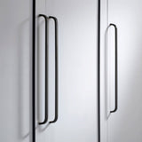 Curved Brass Cupboard Bar Handle - Black - Hole Centre 632mm - Curve - SE Home