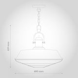 Brewer Cage Industrial Pendant Light Pale Grey - SE Home