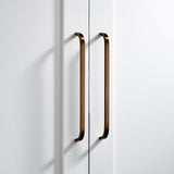 Curved Brass Cupboard Bar Handle - Antique Brass - Hole Centre 288mm - Curve - SE Home