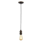 Inlight - Vintage Style Braided Black Cable Ceiling Pendant - Antique Bronze - SE Home