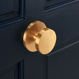 Outdoor Round Brass Door Knob Handle - SE Home