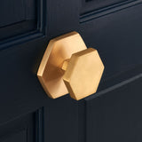 Handles Outdoor Hexagon Brass Door  Knob Handle