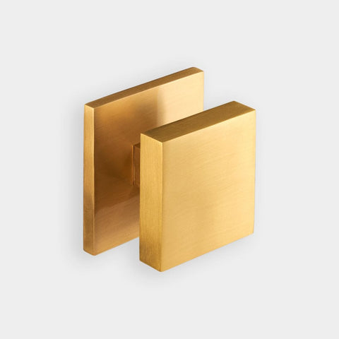 Outdoor Square Brass Door Knob Handle - SE Home