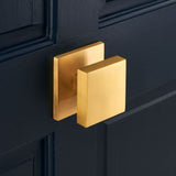 Outdoor Square Brass Door Knob Handle - SE Home
