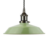 Mint Green Small Trinity Metal Painted Pendant Light - Black Nickel Lamp Holder & Ceiling Rose - SE Home